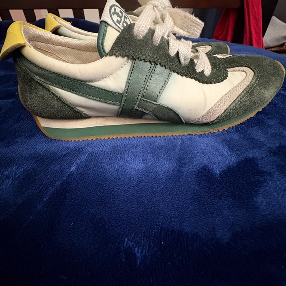 Tory Burch Green and White Sneakers Sz 6 - Picture 3 of 7